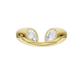 Flush-set Open End Diamond Ring(Pear)