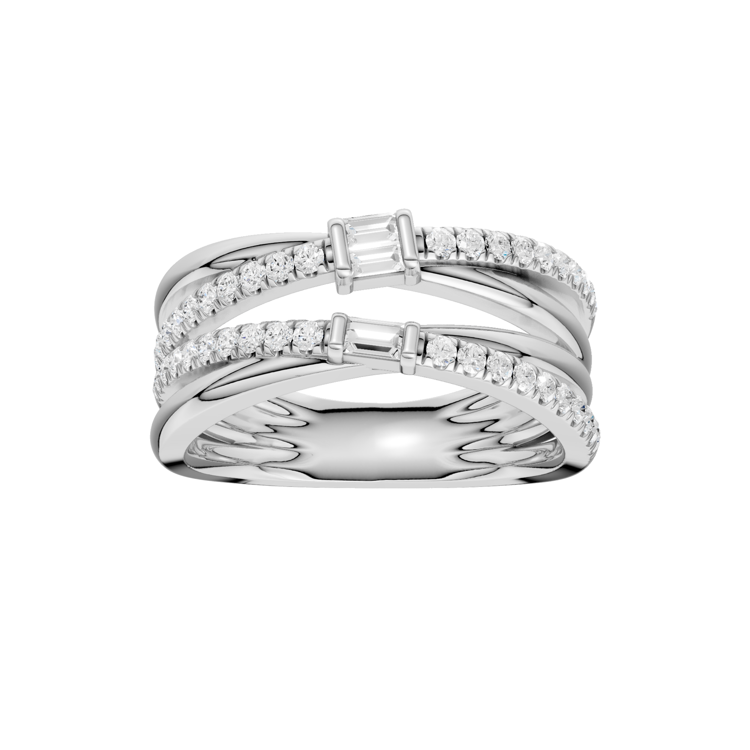 Stackable Ring(Baguette, Round)