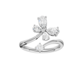 Butterfly Bypass Diamond Ring(Pear)