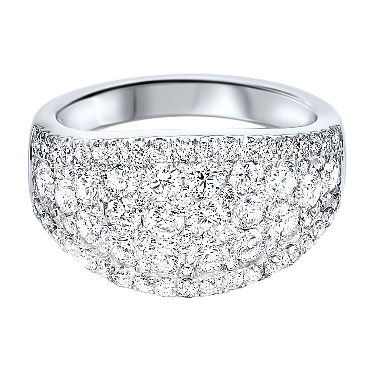 14k White Gold Diamonds Ring