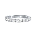 Front View 14k White Gold 3/4ctw Diamond Band