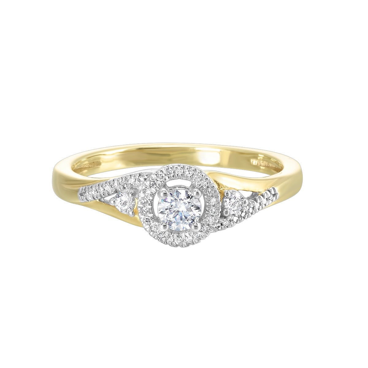 10K Yellow Gold Diamond Promise Ring