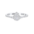 10K White Gold Diamond Promise Ring