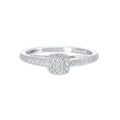 10K White Gold Diamond Promise Ring