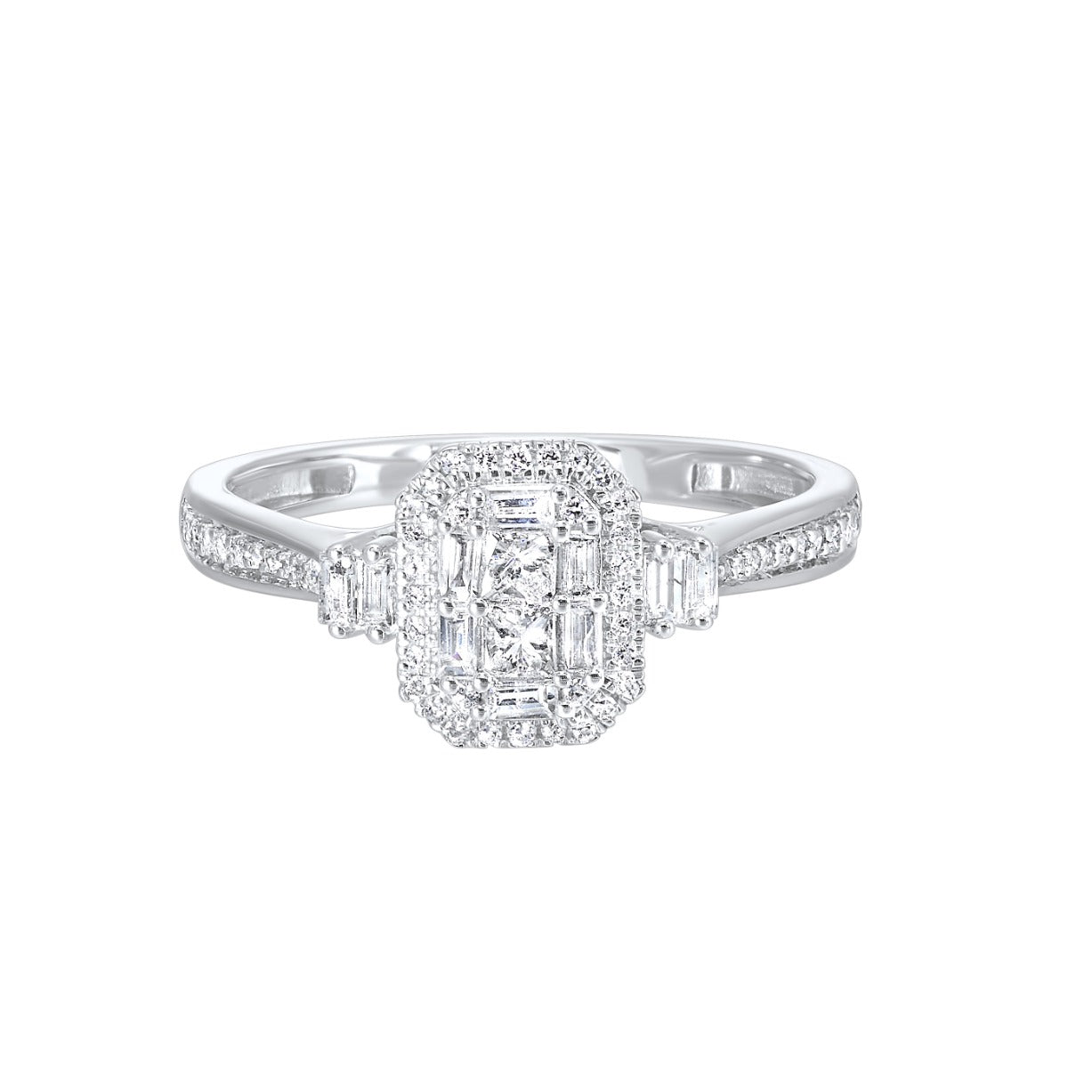 10Kt White Gold Diamond 1/4Ctw Ring