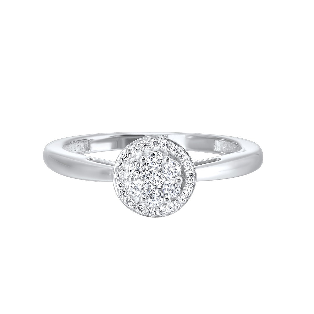 10K White Gold Diamond Ring