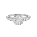 10K White Gold Diamond  Ring