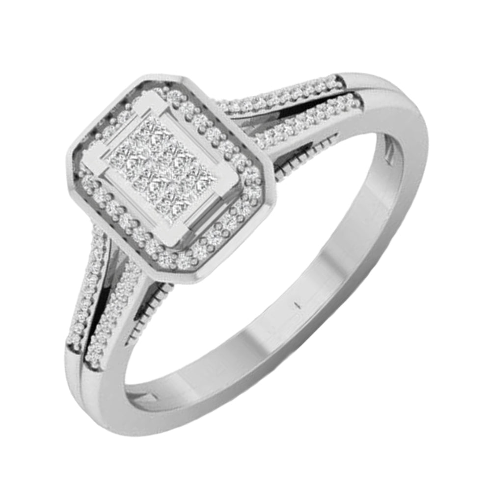 OraRaEl 14K White Gold Diamond Ring