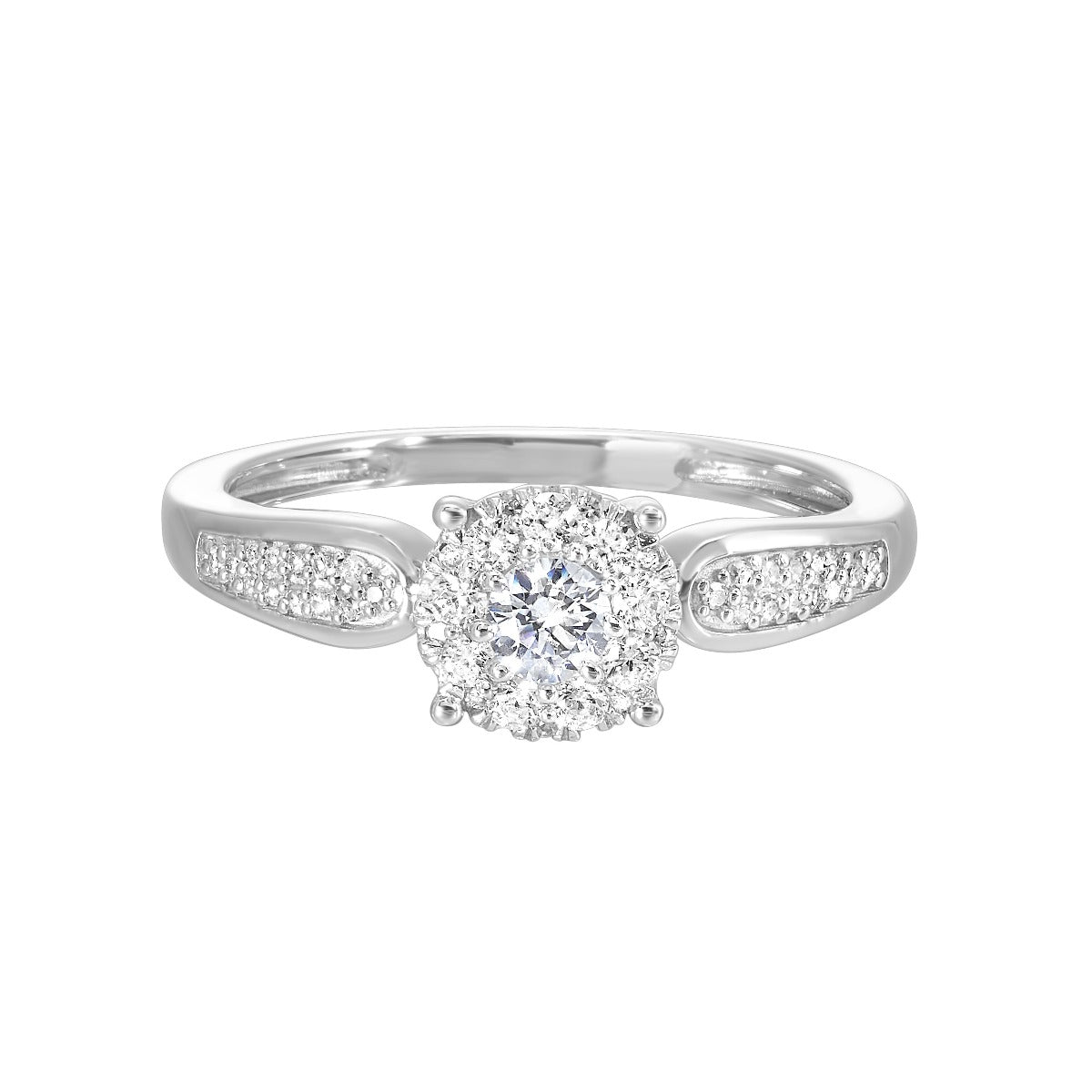 10K White Gold Diamond Ring