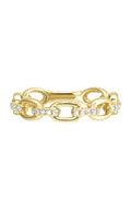 10k Yellow Gold .10ctw Diamond Link Ring