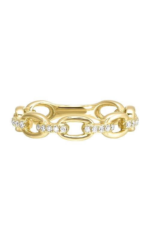 10k Yellow Gold .10ctw Diamond Link Ring
