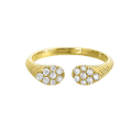 14k Yellow Gold Open Diamond Ring