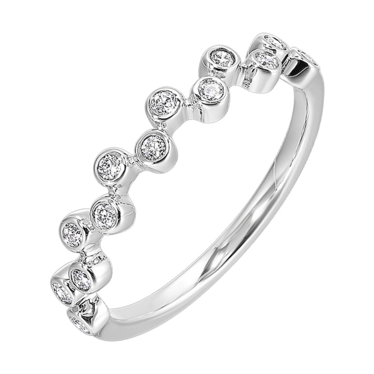 Altheira 14K White Gold 1/5CTW Diamond Band