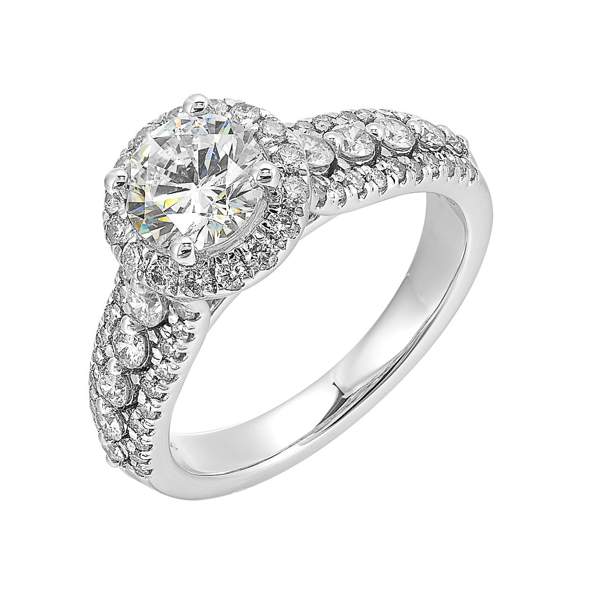 Luminous Splendor Halo Semi-Mount Ring .75CTW