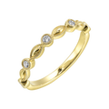 14K Yellow Gold Vintage-Inspired Milgrain Diamond Band