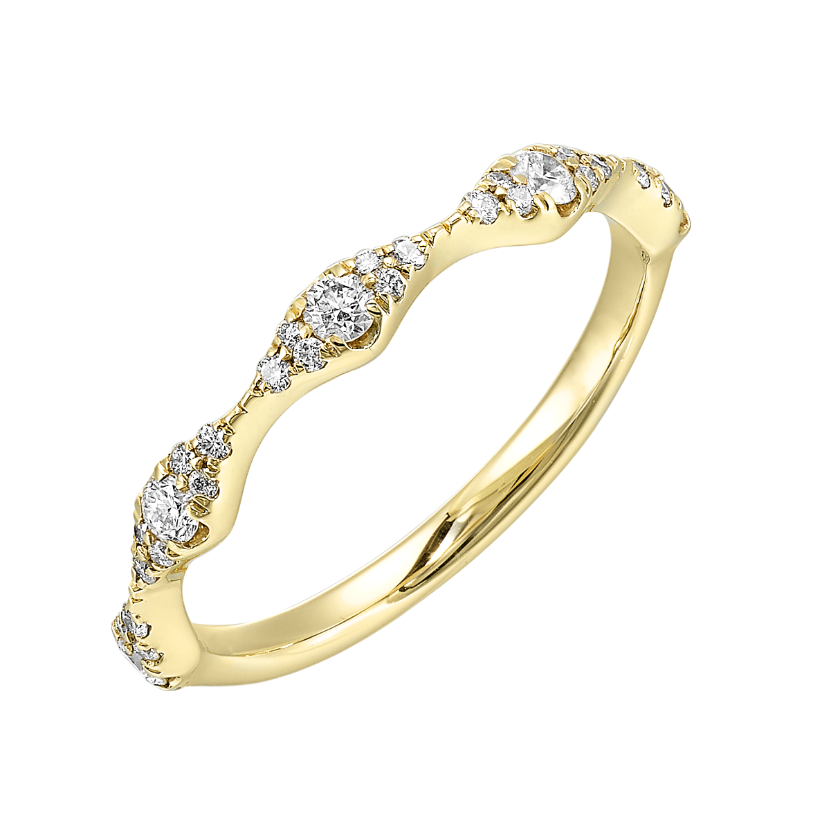14K Yellow Gold 1/3 CTW Vintage-Inspired Diamond Band