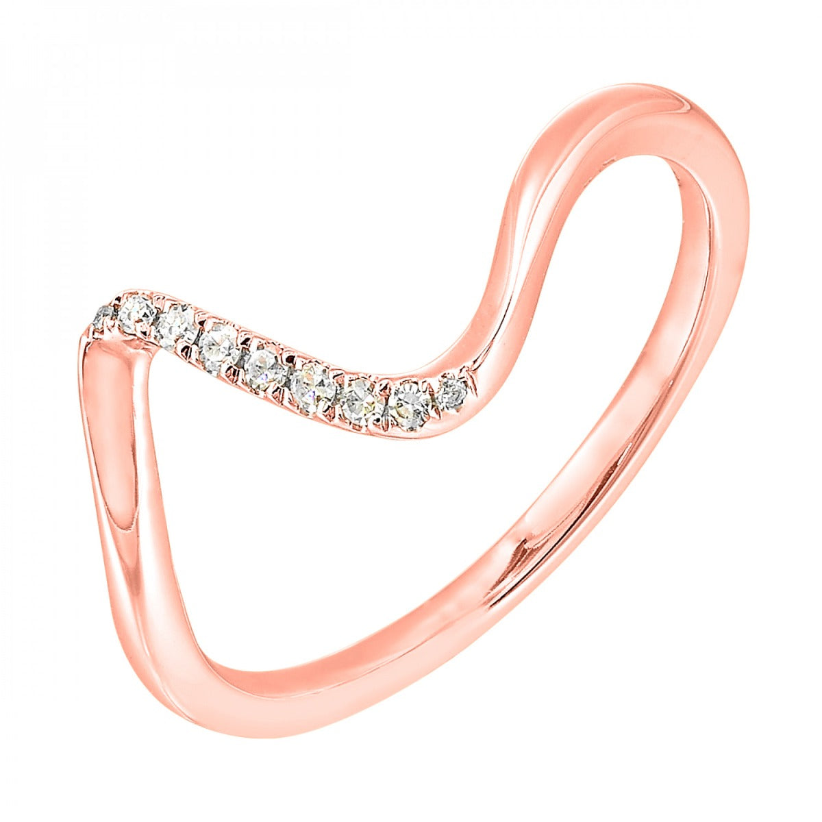 Rose Gold Diamond Ring 1/20 CTW
