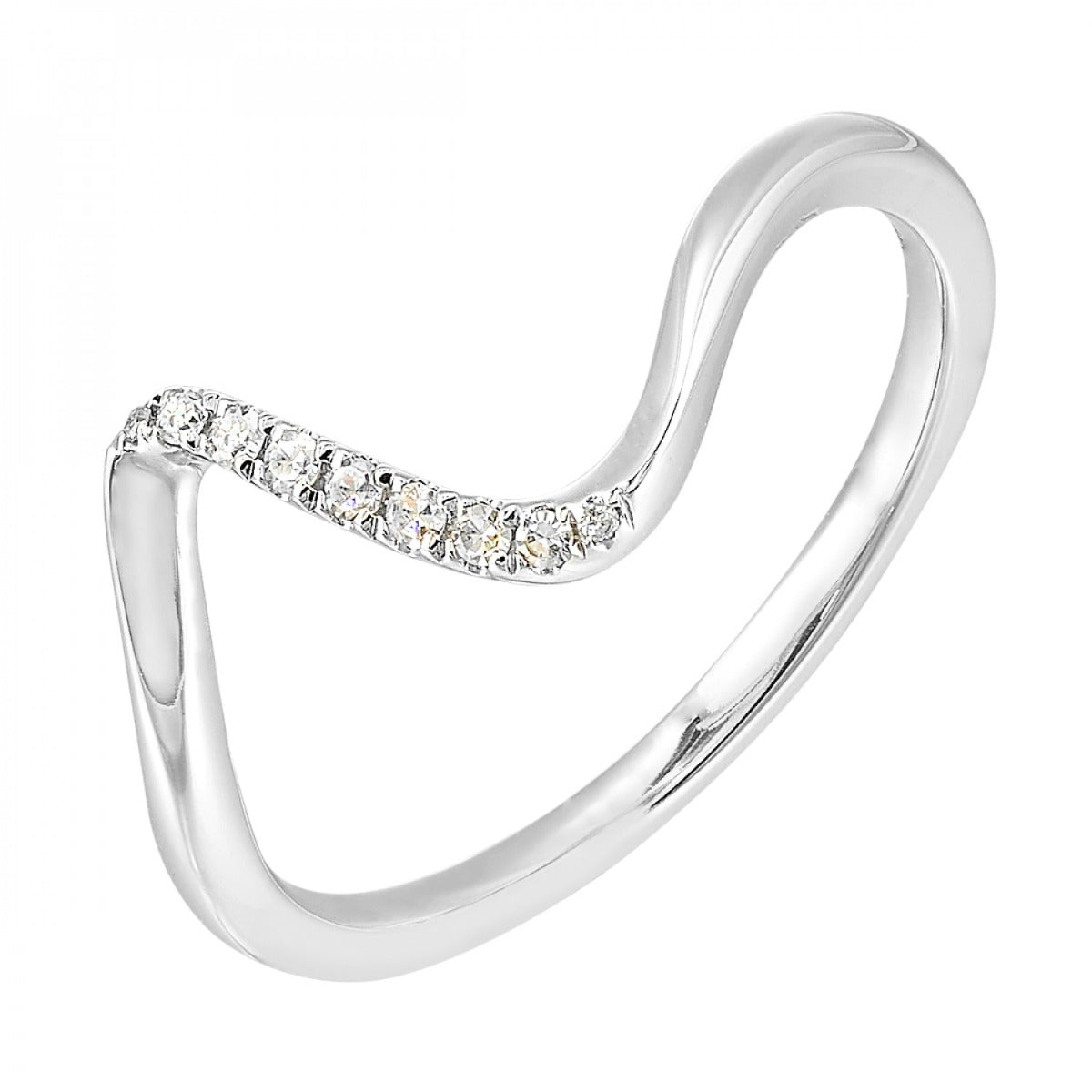 White Gold Diamond Ring 1/20 CTW