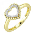 14k Yellow Gold .05ctw Diamond Heart Ring