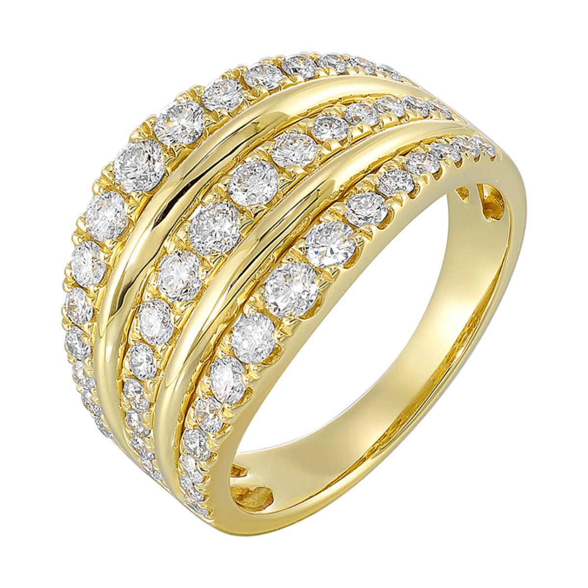 Luminara 14K Yellow Gold Diamond Band Ring