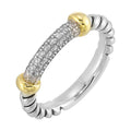 Aurivine Yellow Gold and Sterling Silver Diamond 1/5 CTW Ring