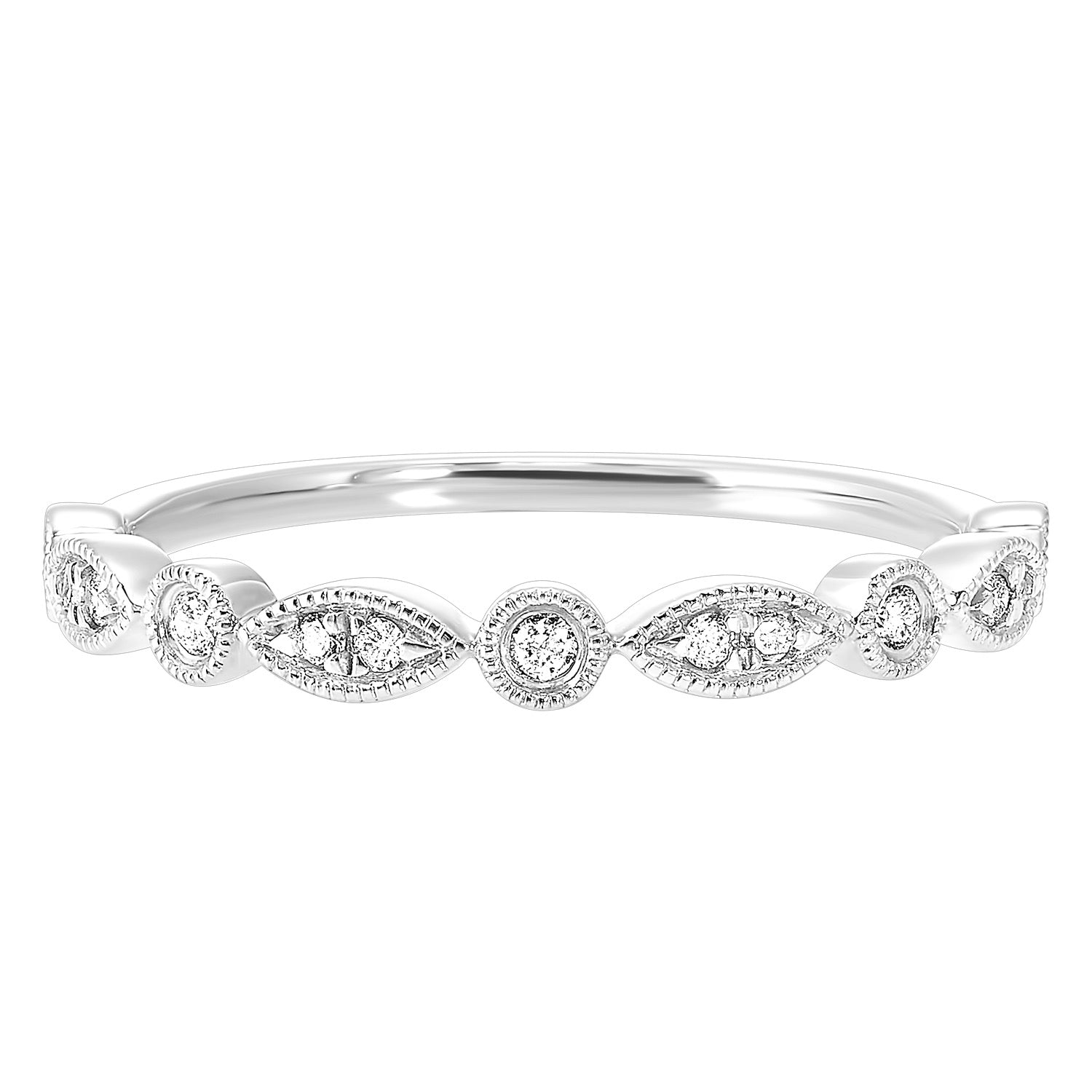 14kt White Gold Ring 1/10ctw