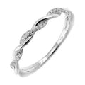 14k Diamond White Gold Band