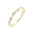 10K YG 1/12 ct. tw. Diamond Petite Twisted Stackable Ring