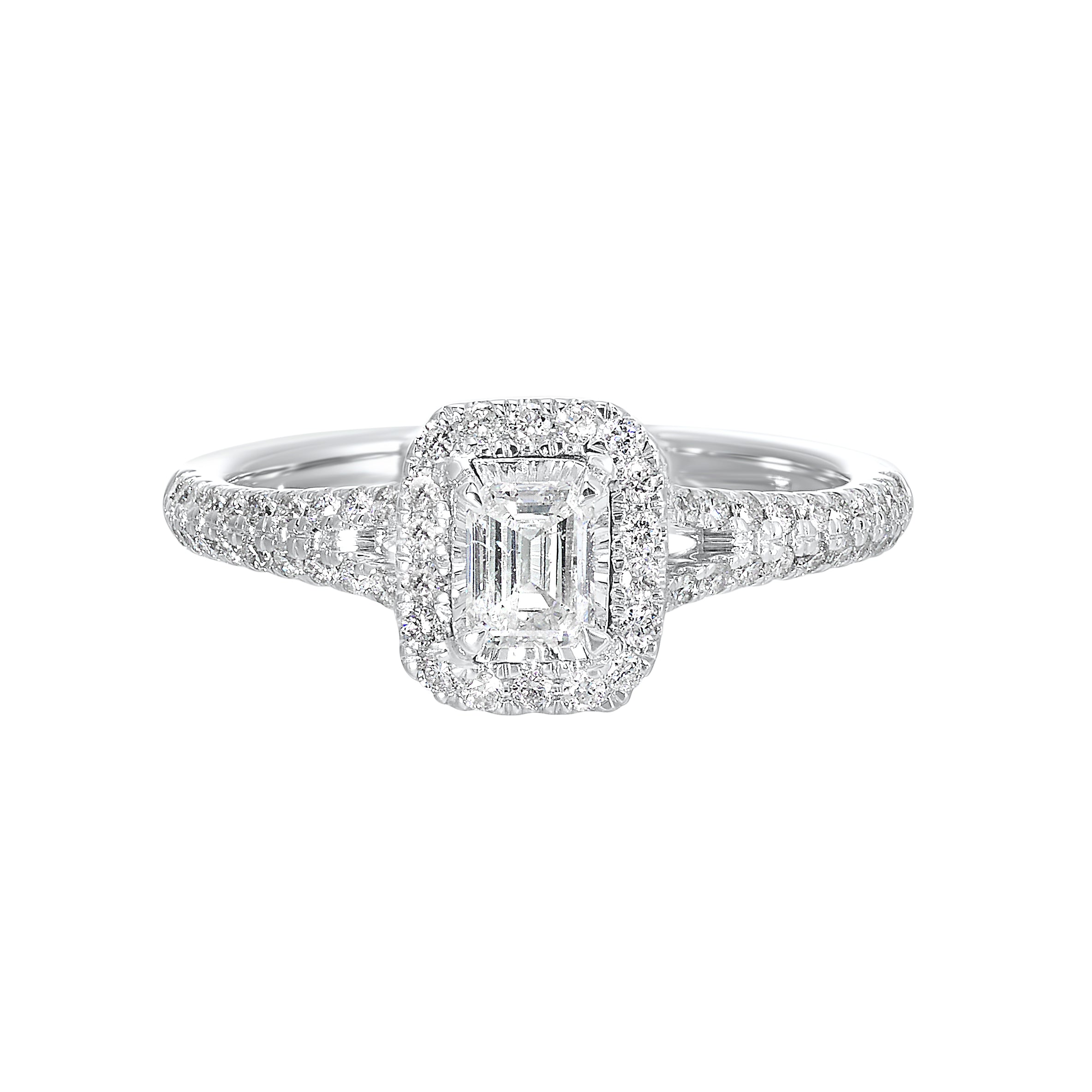 14kt White Gold Diamond Ring 3/4ctw Complete