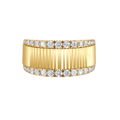 14K YG 5/8 ct. tw. Diamond Bold Fluted Ring