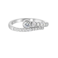 14K White Gold .50 CTW Diamond Wrap Engagement Ring