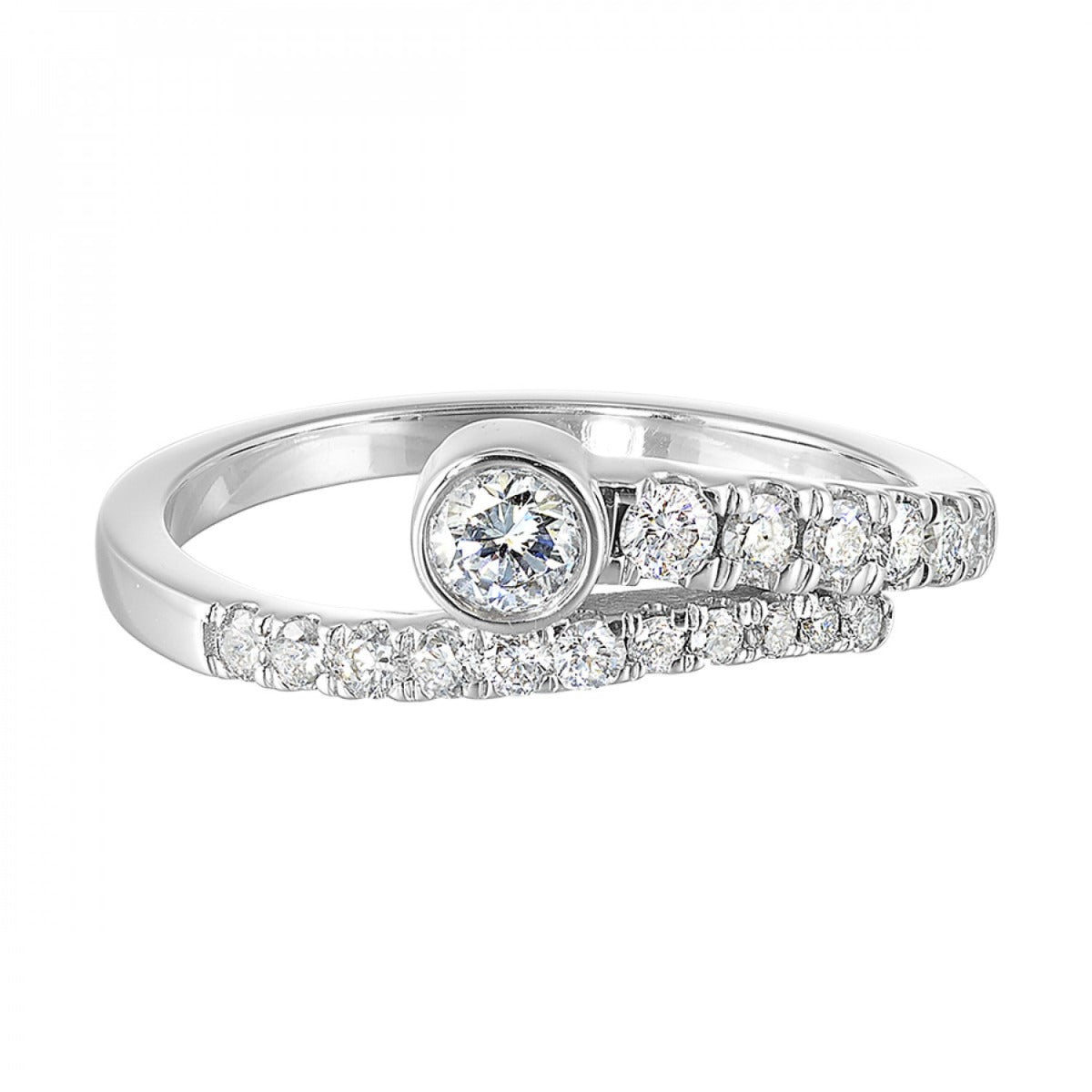 Silver Serenity Diamond Ring with 0.20ctw Diamonds