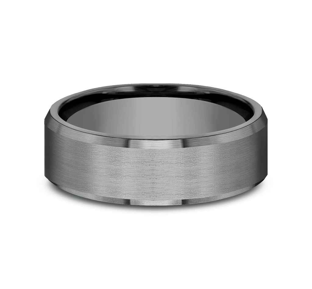THE NOBLEMAN 7mm, Comfort fit, Darkened Tantalum, Satin finish, slightly beveled edges