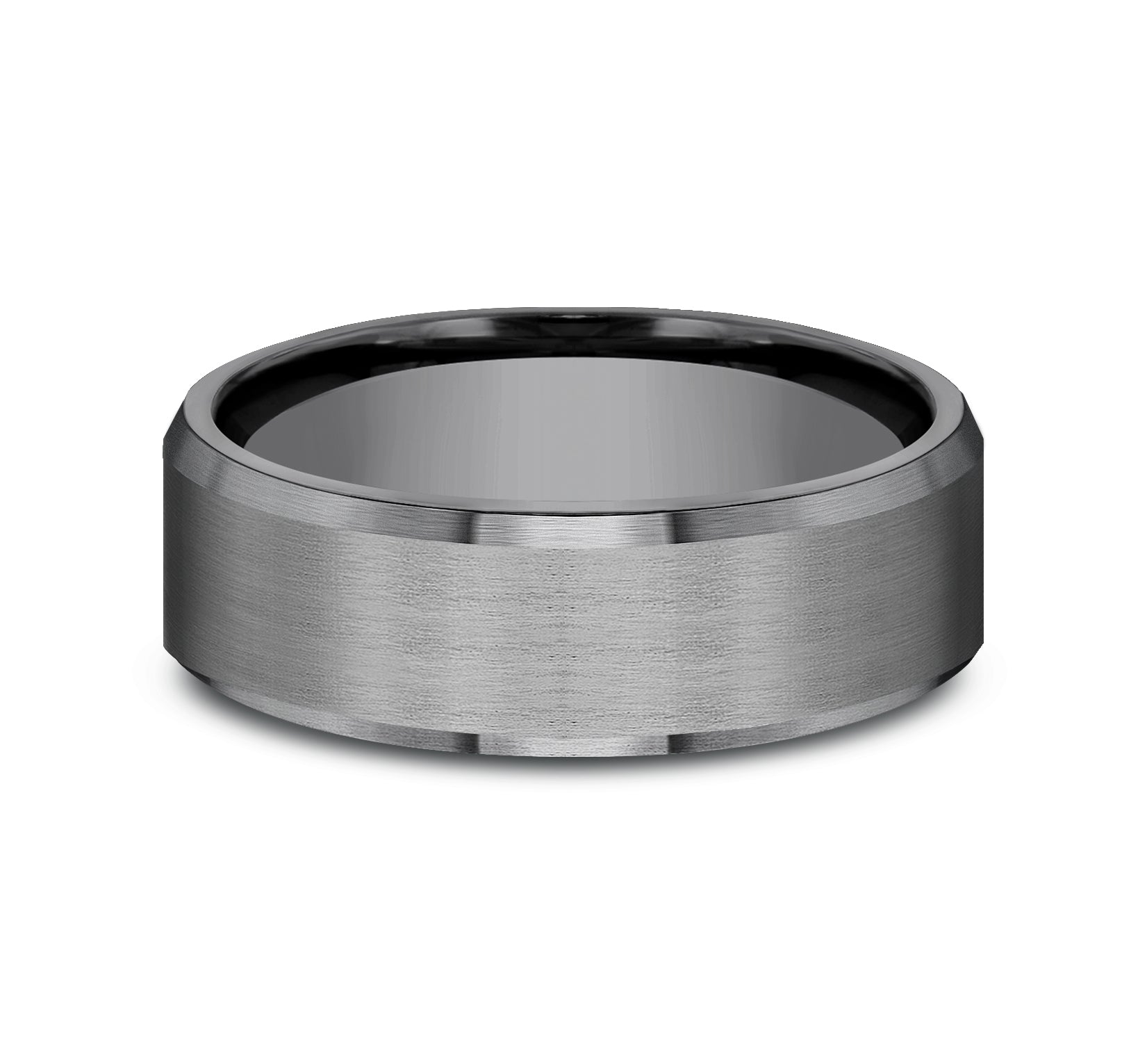 THE NOBLEMAN 7mm, Comfort fit, Darkened Tantalum, Satin finish, slightly beveled edges
