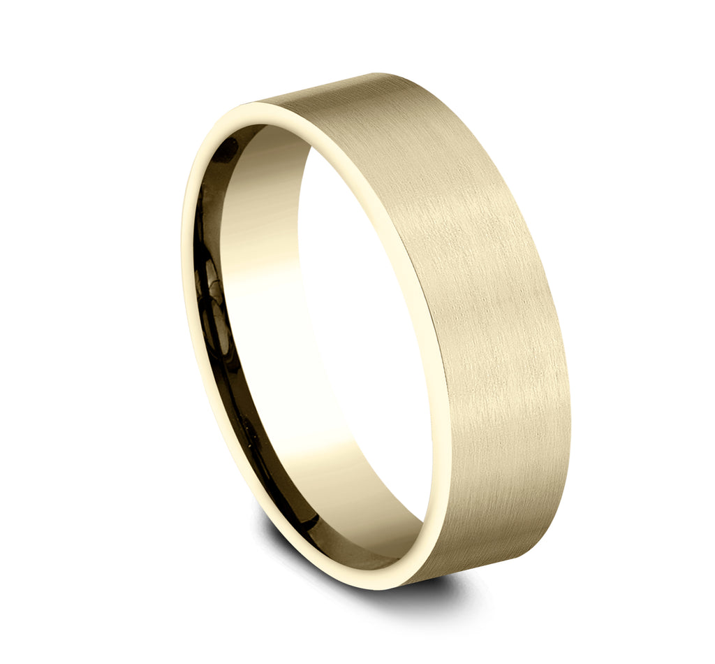 THE LIEUTENANT 7mm, Comfort fit, 14K Yellow Gold, Satin finish