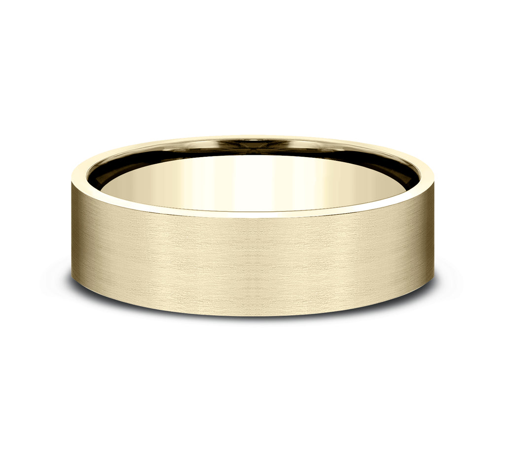 THE LIEUTENANT 7mm, Comfort fit, 14K Yellow Gold, Satin finish