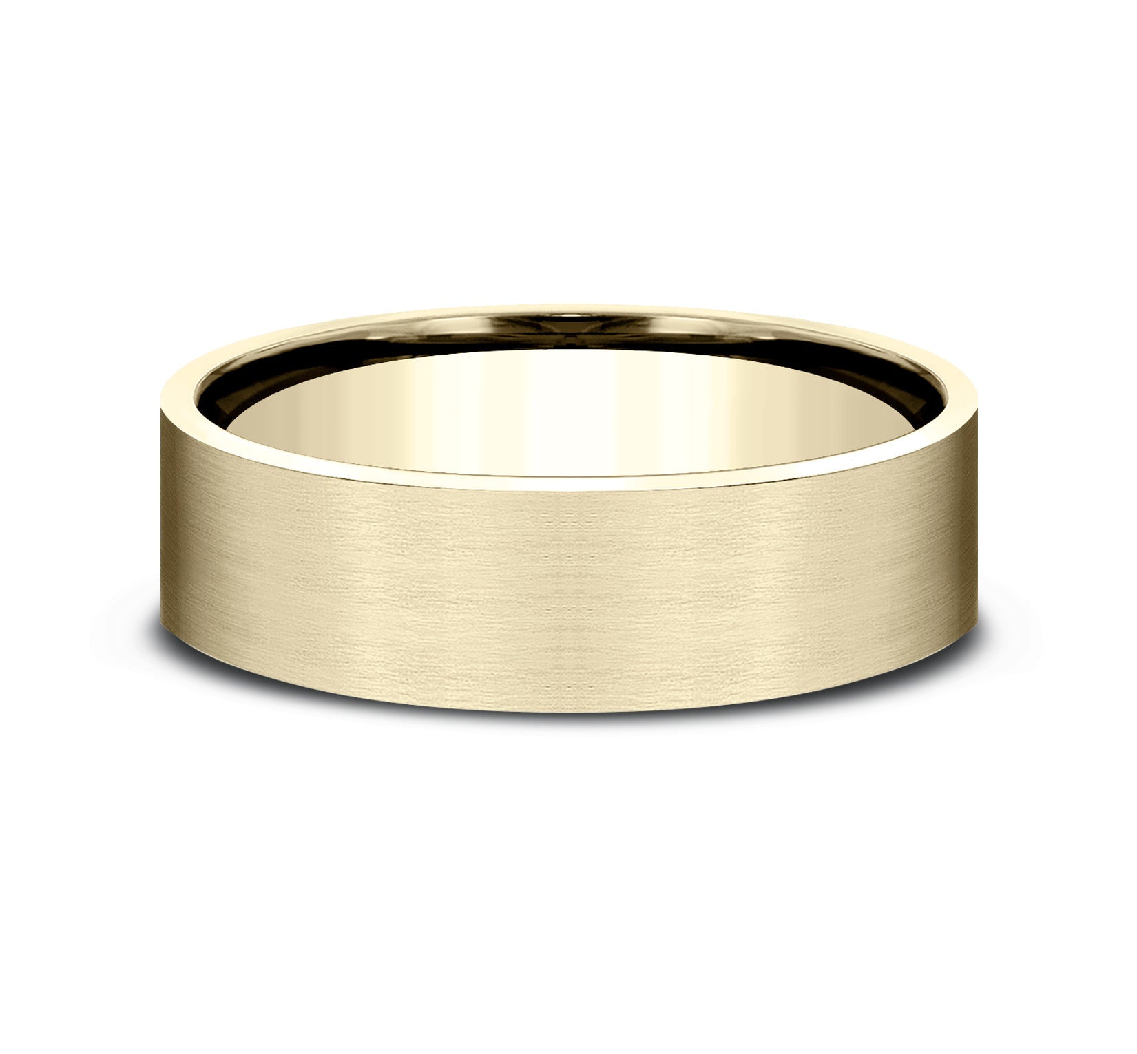 THE LIEUTENANT 7mm, Comfort fit, 14K Yellow Gold, Satin finish