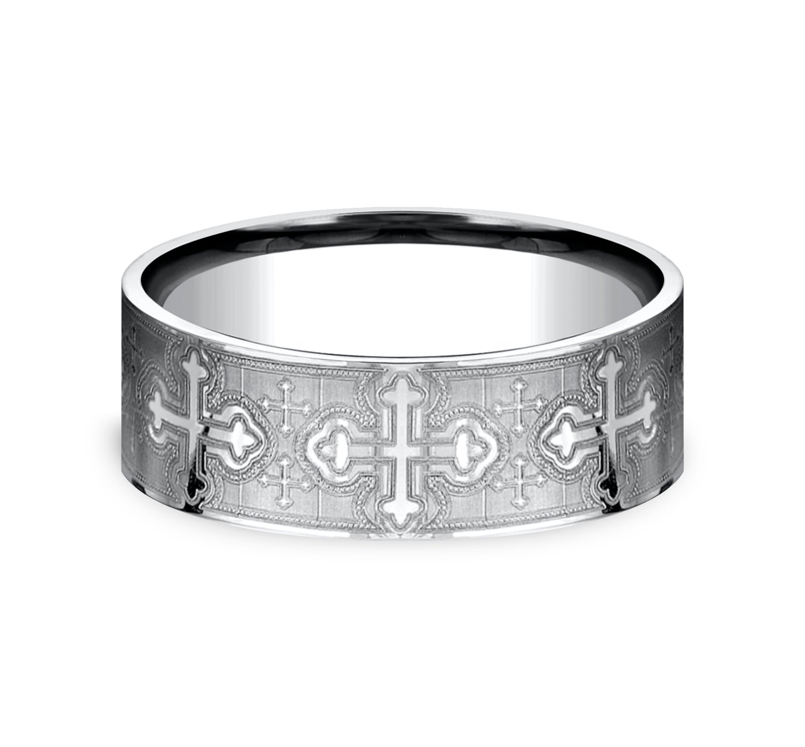 THE JOUST 7.5mm, Comfort fit, White Cobalt, Cross pattern