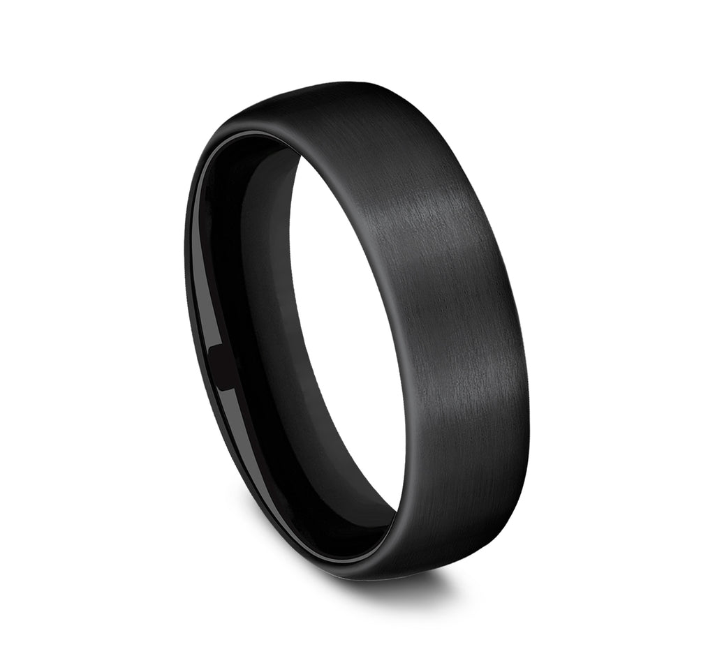 THE BARON 6.5mm, Comfort fit, Black Titanium, Satin finish