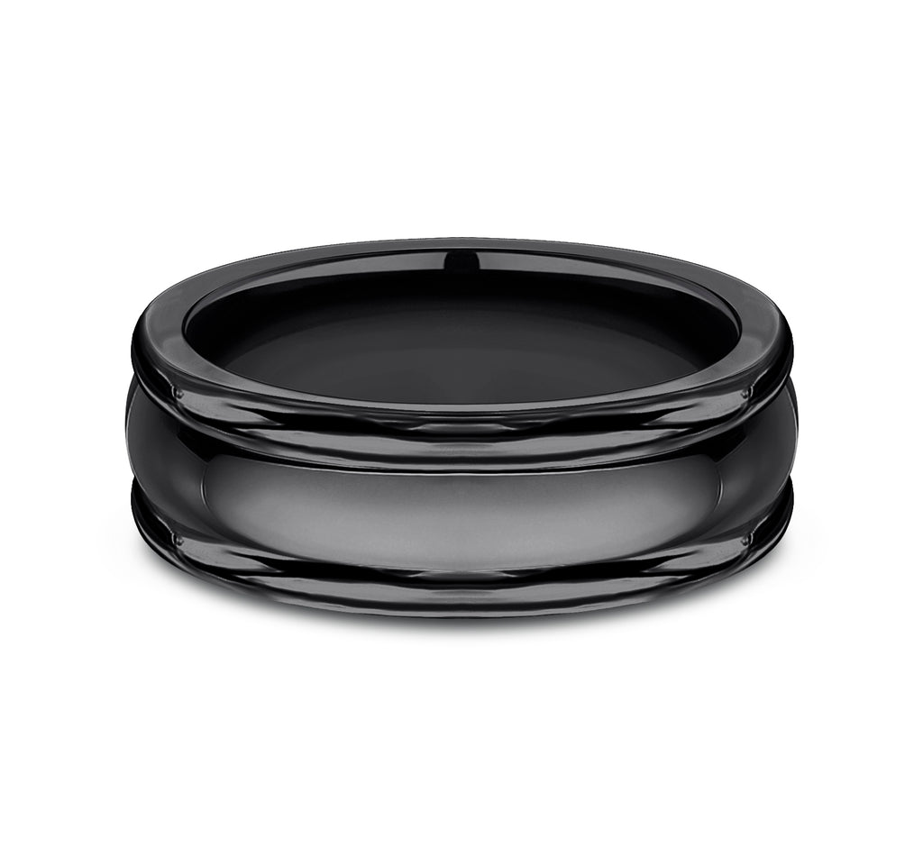 THE UNIFORM 7.5mm, Comfort fit, Black Titanium, High polished finish, bold round edges