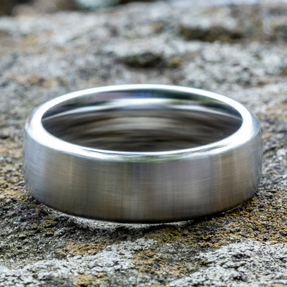 THE BARON 7.5mm, Comfort fit, White Cobalt, Satin finish