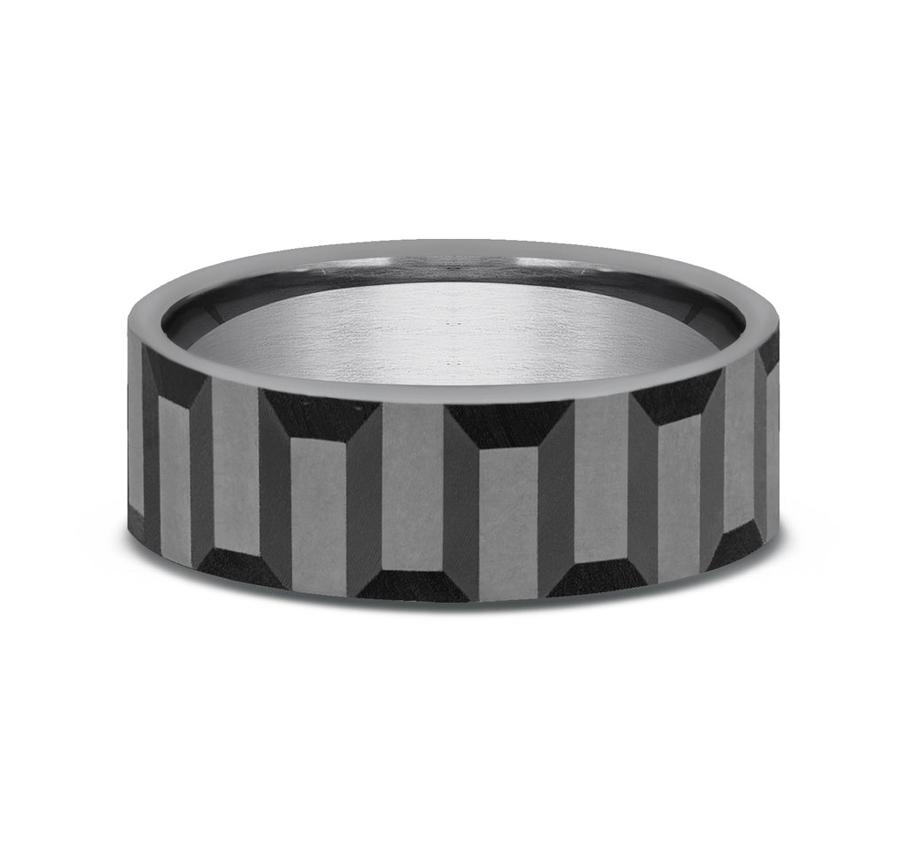 THE SPROCKET 7mm, Comfort fit, Grey Tantalum, Sprocket gear pattern