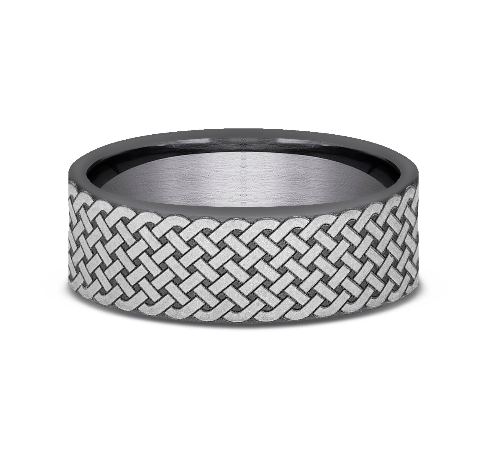THE ENNIS 7mm, Comfort fit, Darkened Tantalum, Triple Celtic knot design