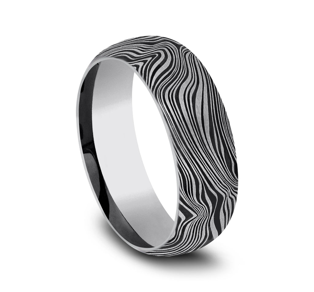 THE GLADIATOR 8mm, Comfort fit, Tungsten, Marble pattern
