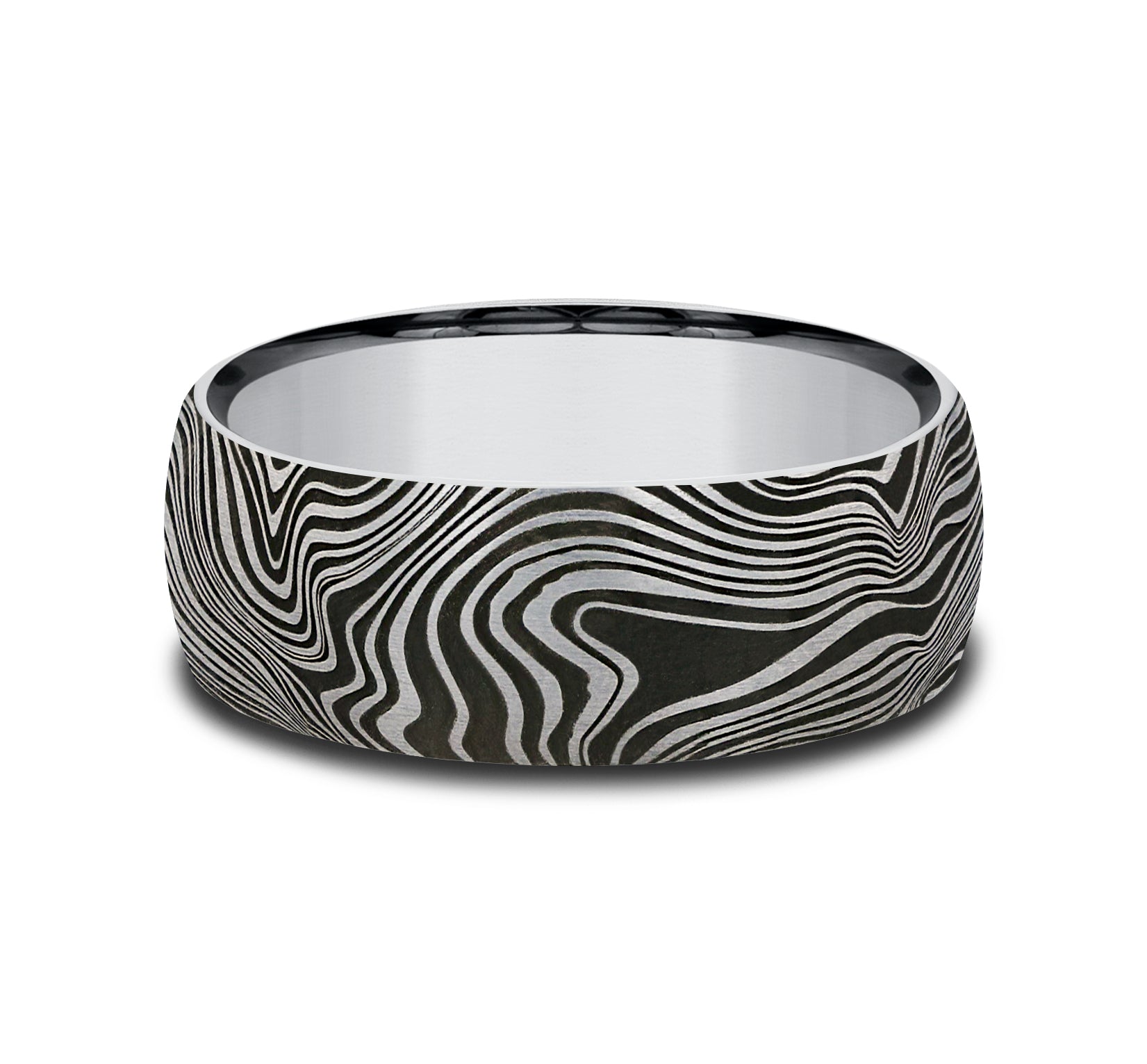 THE GLADIATOR 8mm, Comfort fit, Tungsten, Marble pattern