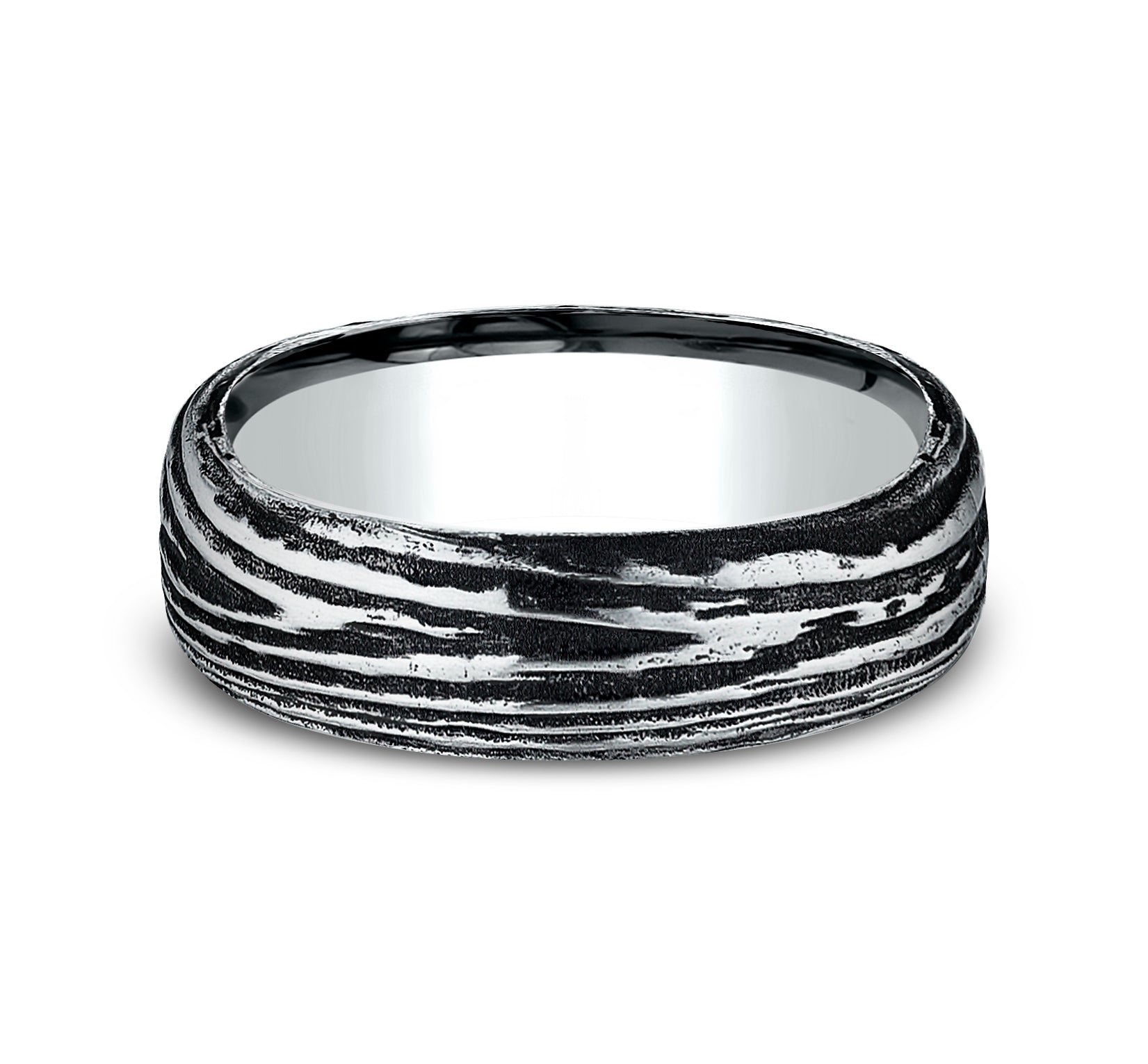 THE LARCH 7.5mm, Comfort fit, Black Cobalt, Horizontal bark pattern