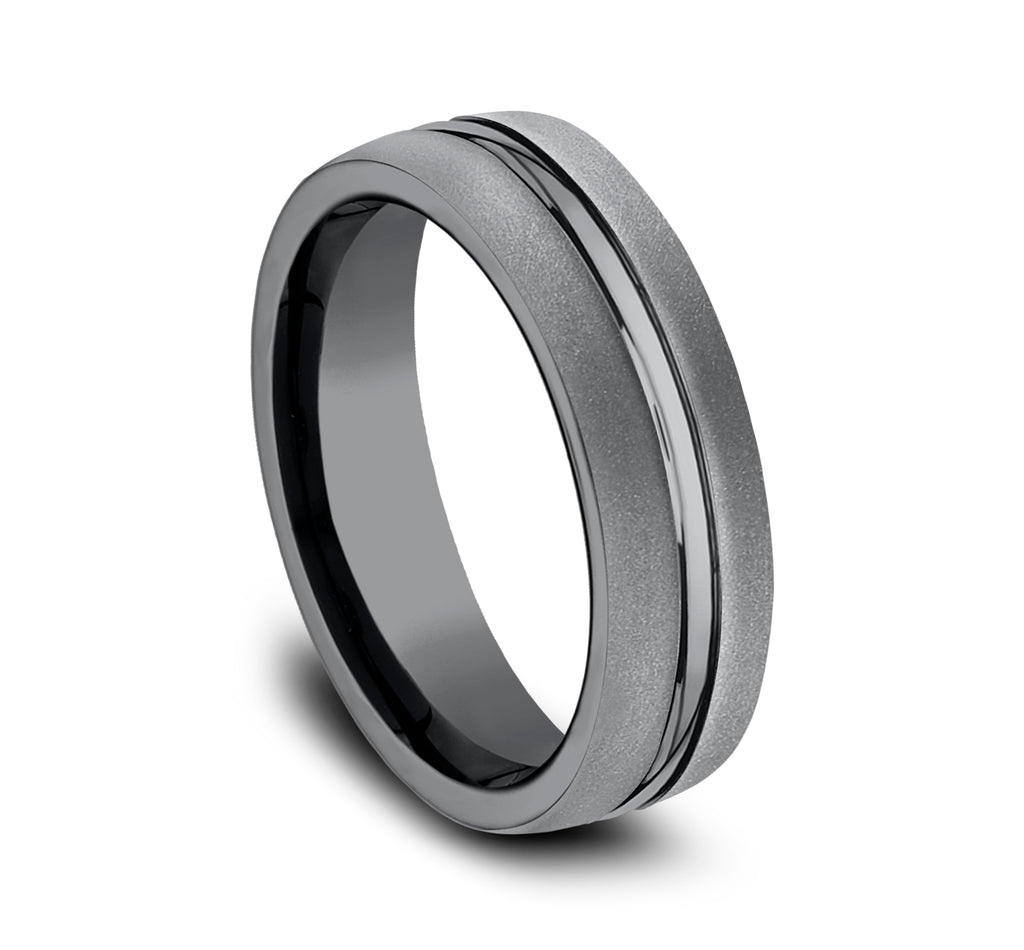 THE CORPORAL 6.5mm, Comfort fit, Darkened Tantalum, Powder coated with a polished center cut