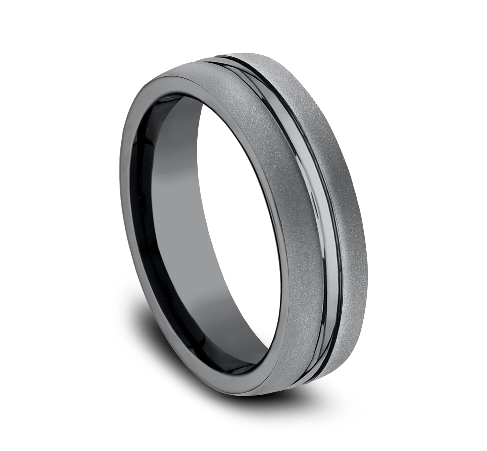 THE CORPORAL 6.5mm, Comfort fit, Darkened Tantalum, Powder coated with a polished center cut