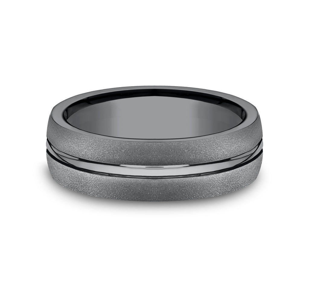 THE CORPORAL 6.5mm, Comfort fit, Darkened Tantalum, Powder coated with a polished center cut