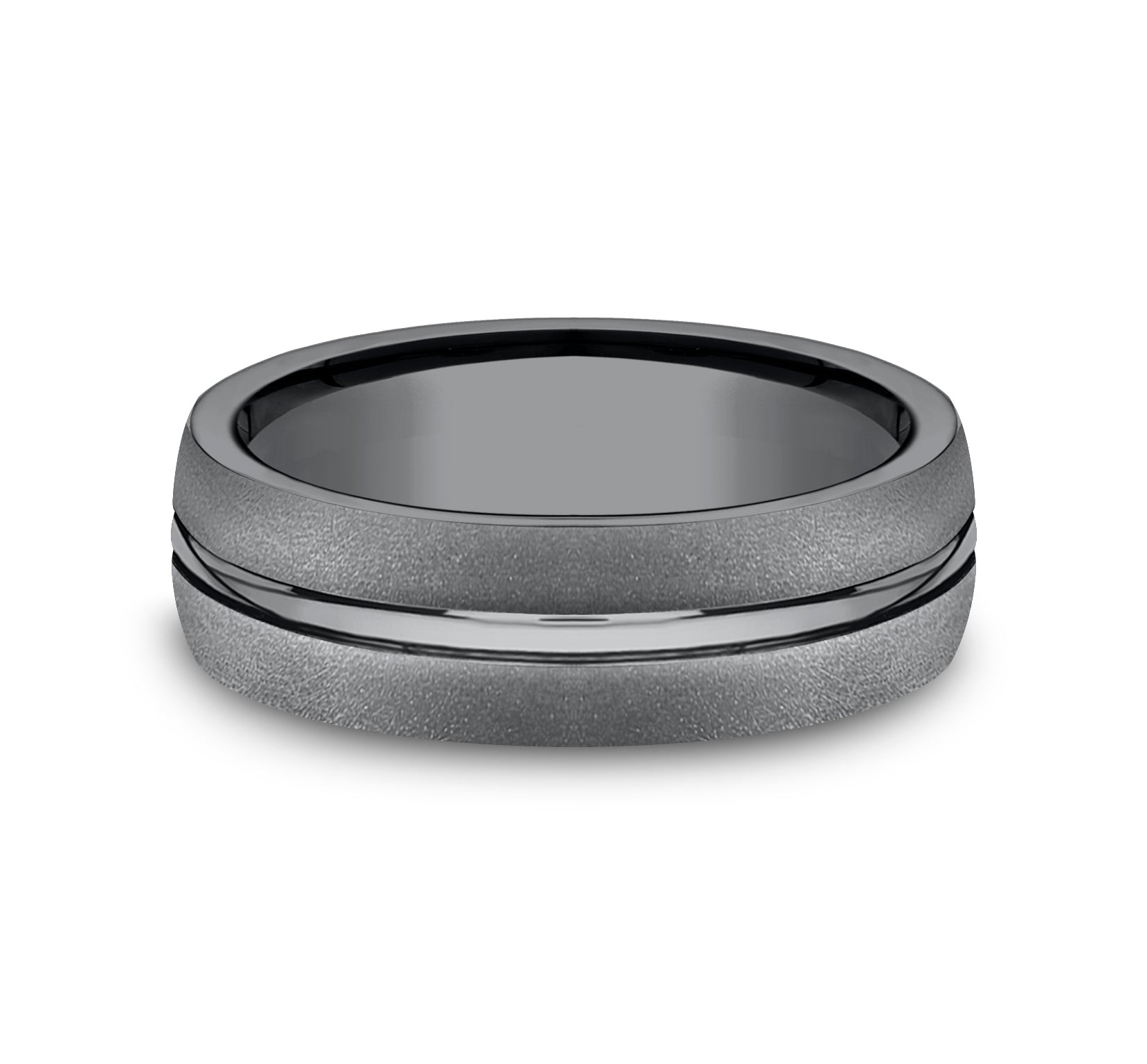 THE CORPORAL 6.5mm, Comfort fit, Darkened Tantalum, Powder coated with a polished center cut